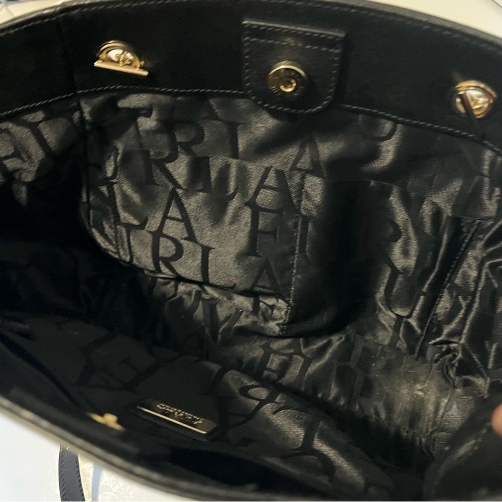 Furla Black Shoulder Bag with Gold Chain - Picture 11 of 16